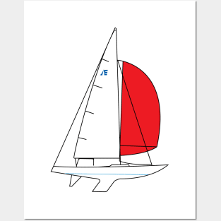 International Etchells Class Sailboat Posters and Art